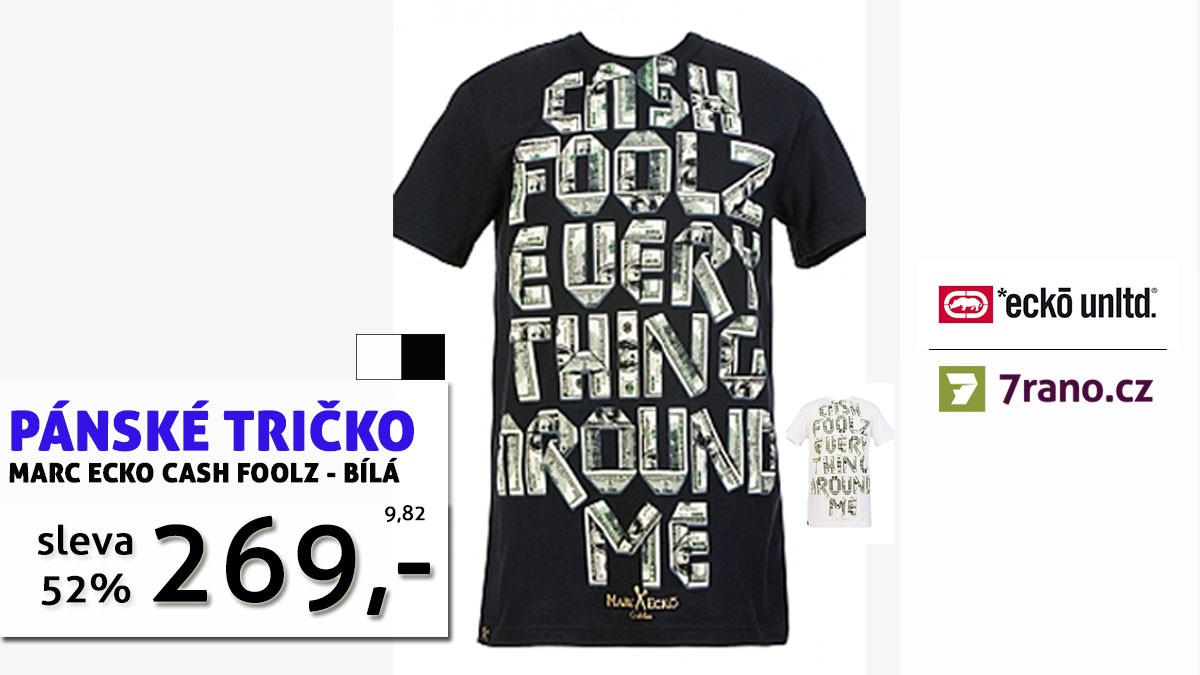 Aktuální akce - Pánské triko Marc Ecko s neopakovatelnou slevou 52%